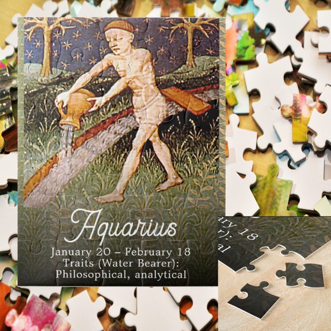 Puzzle Panneau Zodiac du porteur d'eau Aquarius Fête d'an (Créateur téléchargé)