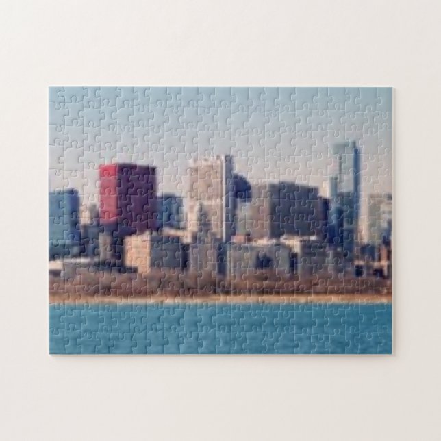Puzzle Panorama de l'horizon de Chicago (Horizontal)