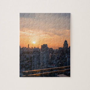 Puzzle Panorama du coucher du soleil à Bangkok