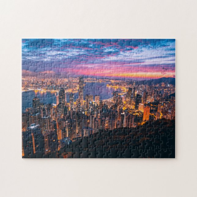 Puzzle Panorama du paysage urbain de Hong Kong (Horizontal)