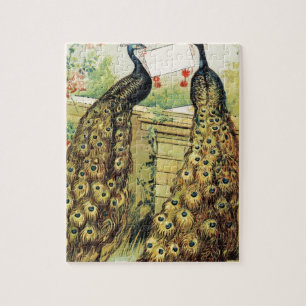 Puzzle Paons vintages