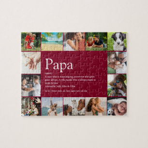Puzzle Papa Papa Father Definition 14 Photo Fun Burgundy