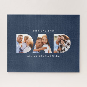 Puzzle Papa photo typographie moderne cadeau enfant