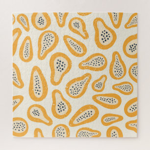 Puzzle Papaya Tropicale : Grunge, Main Dessinée.