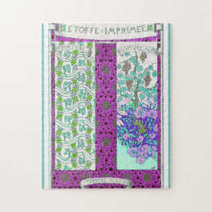 Puzzle Papier floral vigne vierge art nouveau