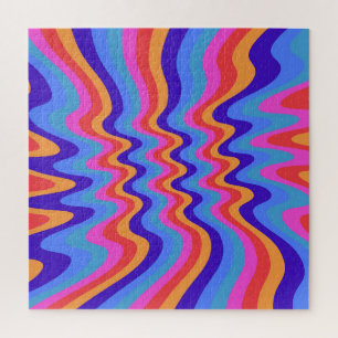 Puzzle Papier peint Hippie Trippy Retro des années 1960