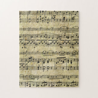 Puzzle Papier peint victorien de feuille de musique