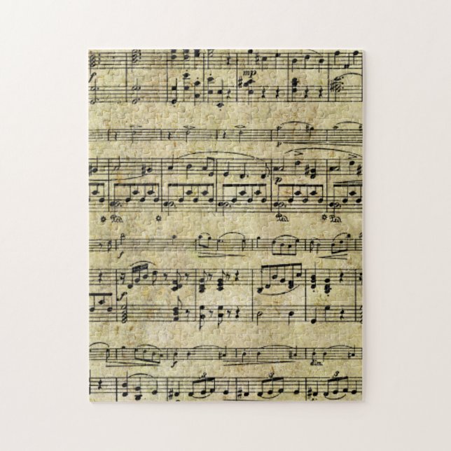 Puzzle Papier peint victorien de feuille de musique (Vertical)