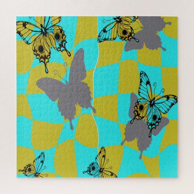 Puzzle Papillon Abstrait Coloré  (Vertical)