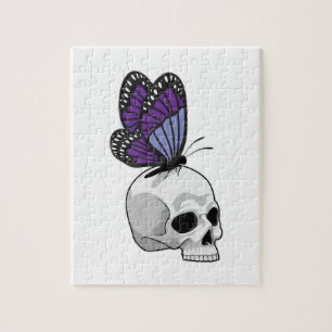 Puzzle Papillon avec crâne