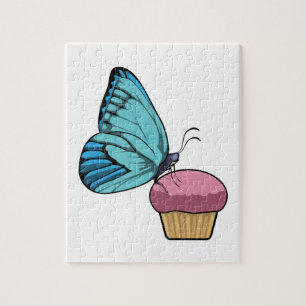 Puzzle Papillon avec muffin