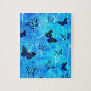 Puzzle Papillon bleu