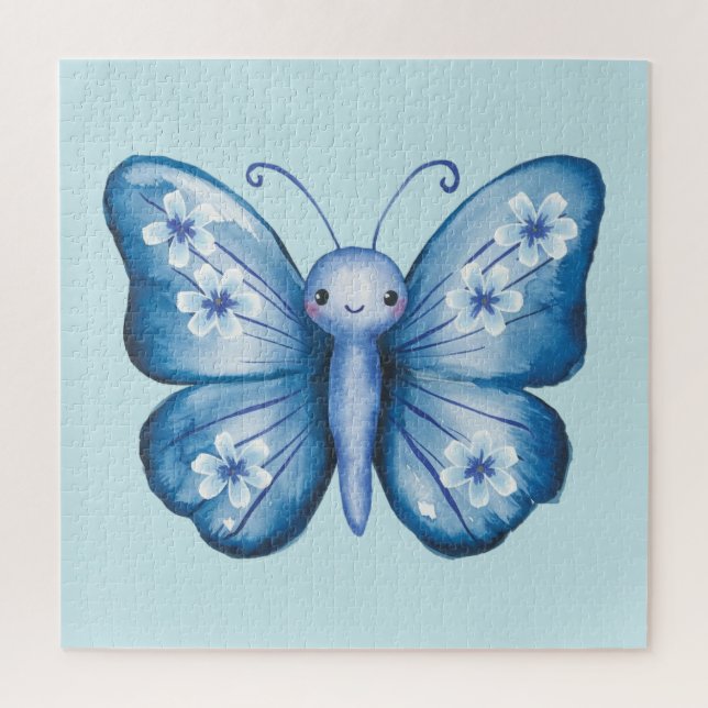 Puzzle Papillon bleu (Vertical)