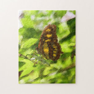 Puzzle Papillon coloré Aquarelle Croquis Nature Art