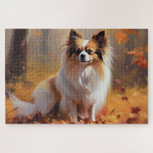 Puzzle Papillon dans les feuilles d'automne tombées inspi