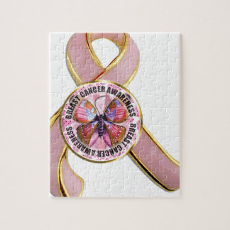 Puzzle Papillon de conscience de cancer du sein