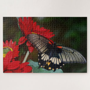 Puzzle Papillon et fleurs