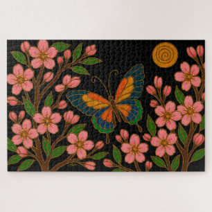 Puzzle Papillon Fleur de Cerisier Lune