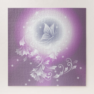 Puzzle Papillon floral Imaginaire pourpre