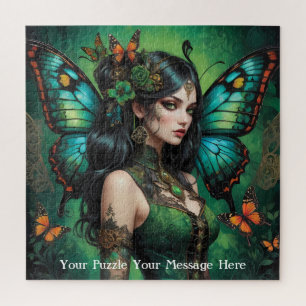 Puzzle Papillon gothique vert fille