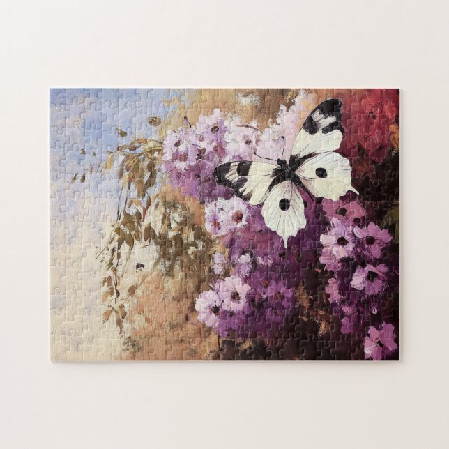 Puzzle Papillon impressionniste Peinture de jardin de pap (Horizontal)