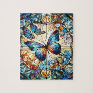 Puzzle papillon mosaïque