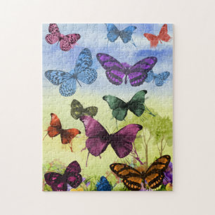Puzzle Papillon papillon vintage Ancien art d'illustratio
