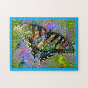 Puzzle [Papillon psychédélique] Pastels colorés