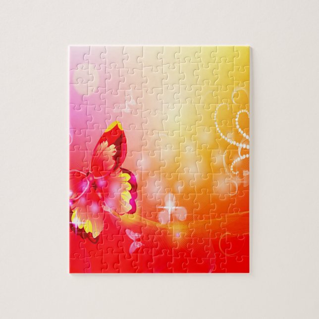 Puzzle Papillon rouge (Vertical)