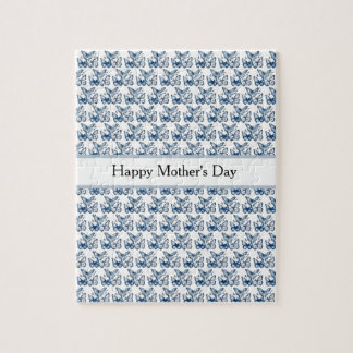 Puzzle Papillons dans Delft Blue, personnalisable