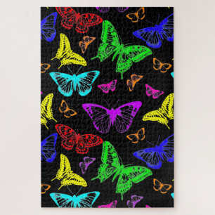Puzzle Papillons de couleur arc-en-ciel volants