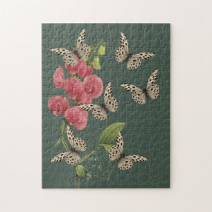 Puzzle Papillons Et Fleur De Pois Doux