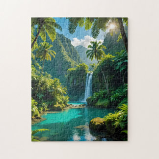 Puzzle Paradis des chutes d'eau tropicales