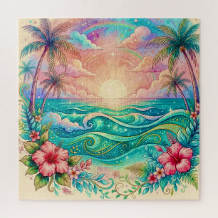 Puzzle Paradis Océanique Fantaisiste et Rêveur Hibiscus P