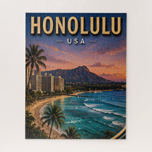 Puzzle Paradis tropical de la plage de Waikiki à Honolulu