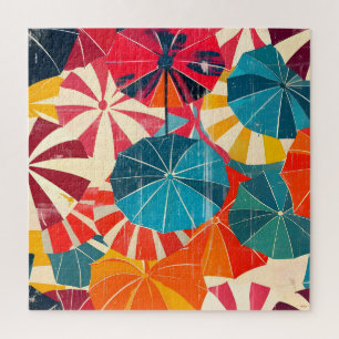 Puzzle Parapluie Rétro Jour de Pluie Pop Art