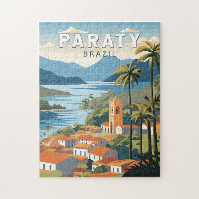 Puzzle Paraty Brésil Travel Art Vintage (Vertical)