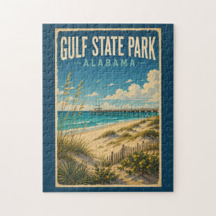 Puzzle Parc d'État de Gulf Alabama Illustration Art de vo