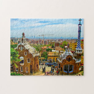 Puzzle Parc Guell Gaudi Barcelone.