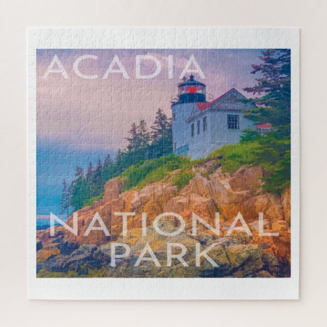 Puzzle Parc national Acadia Phare du Maine Bass Harbour (Vertical)