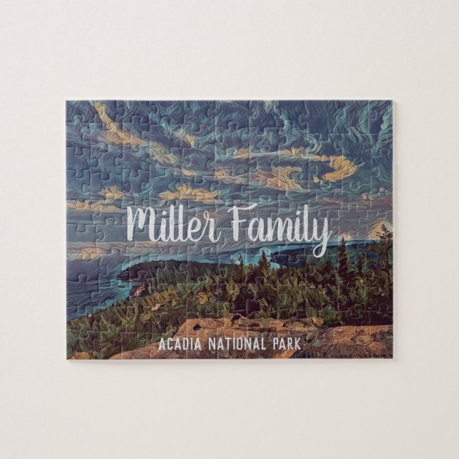 Puzzle Parc national Acadia Sky Personnalisé (Horizontal)