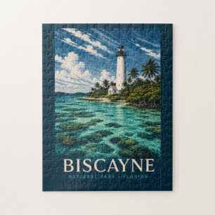 Puzzle Parc national de Biscayne Floride gravure sur bois