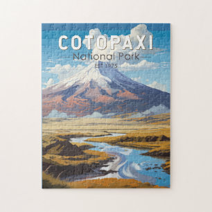 Puzzle Parc national de Cotopaxi Equateur Travel Art Vint