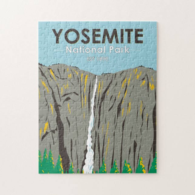 Puzzle Parc national de Yosemite Ribbon Falls Californie  (Vertical)