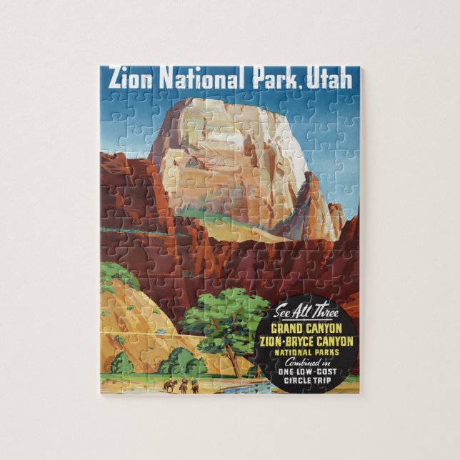 Puzzle Parc national de Zion, voyage de l'Utah Amérique (Vertical)