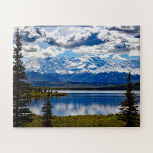 Puzzle Parc national Denali Alaska Ciel Nuages Montagnes