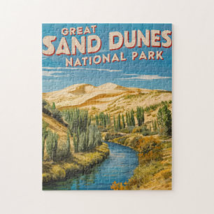 Puzzle Parc national des Dunes de sable Great Sand Retro 