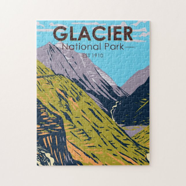 Puzzle Parc national des Glaciers Aller au chemin Sun (Vertical)
