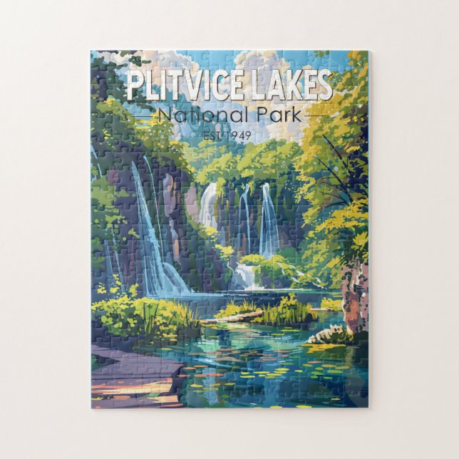 Puzzle Parc national des lacs Plitvice Croatie Art de voy (Vertical)