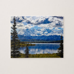 Puzzle Parc national du Denali Alaska Sky Clouds Mountain